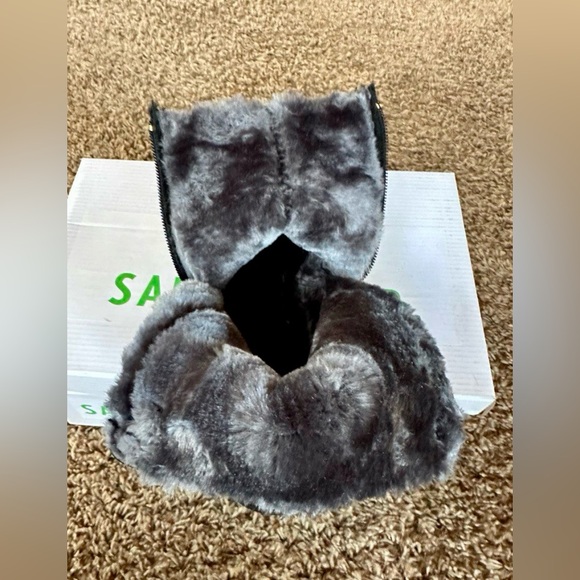 New RARE VINTAGE SALAMANDER Mens Black Leather Double Side Zip Boots - Picture 5 of 12